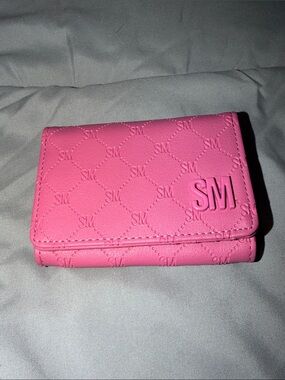 Steve Madden Pink Embossed Trifold Wallet